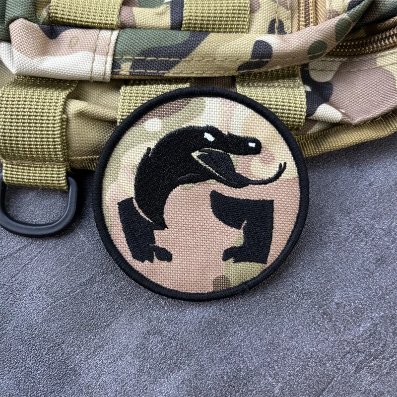 Parche bordado táctico "serpiente" para ropa, gancho, insignias de moral militar, parches, mochila - imagen 3