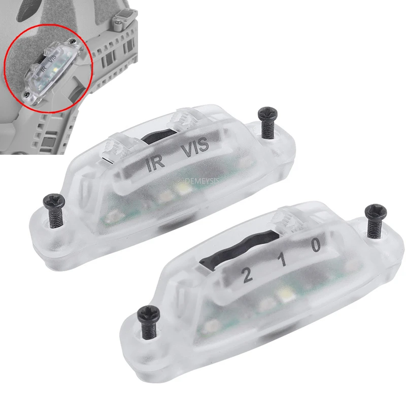 Luces de riel para casco CS Airsoft, montaje en riel de arco Modular, luz de señal IR/blanca, lámpara táctica para casco, accesorios para casco de caza