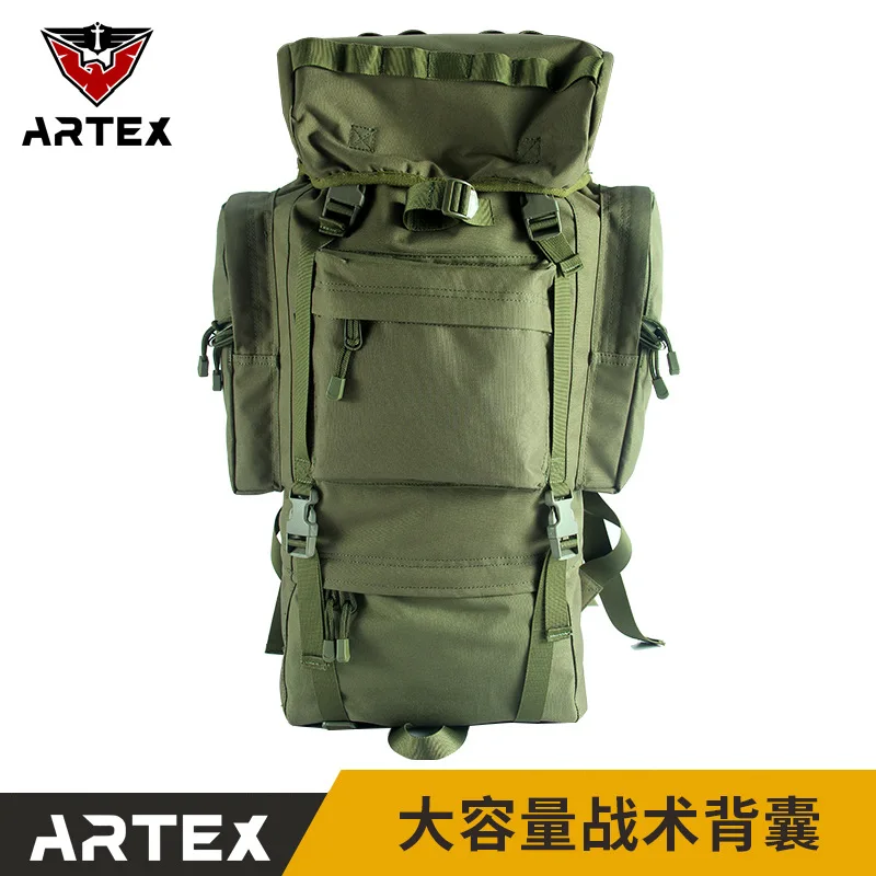 Mochila táctica de gran capacidad multifuncional, bolsa táctica de senderismo, ventilador militar al aire libre, mochila táctica de camuflaje, 65L - imagen 5