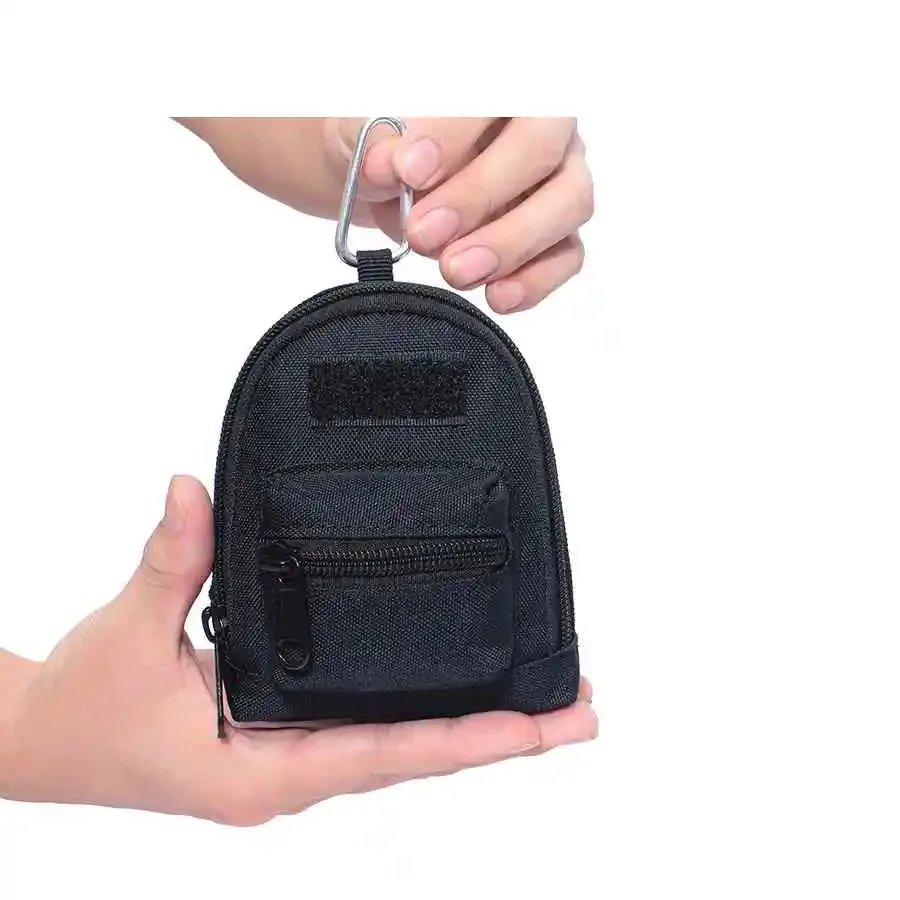 Mini mochila estilo llavero monedero bolsa de efectivo cartera pequeña bolsa de almacenamiento auriculares/Cable/cargador/unidad Flash USB - imagen 3