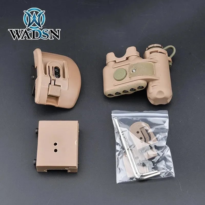 WADSN linterna táctica para casco Airsoft GEN 2, luz LED blanca y roja para iluminación IR para casco de señal, apta para caza al aire libre - imagen 4