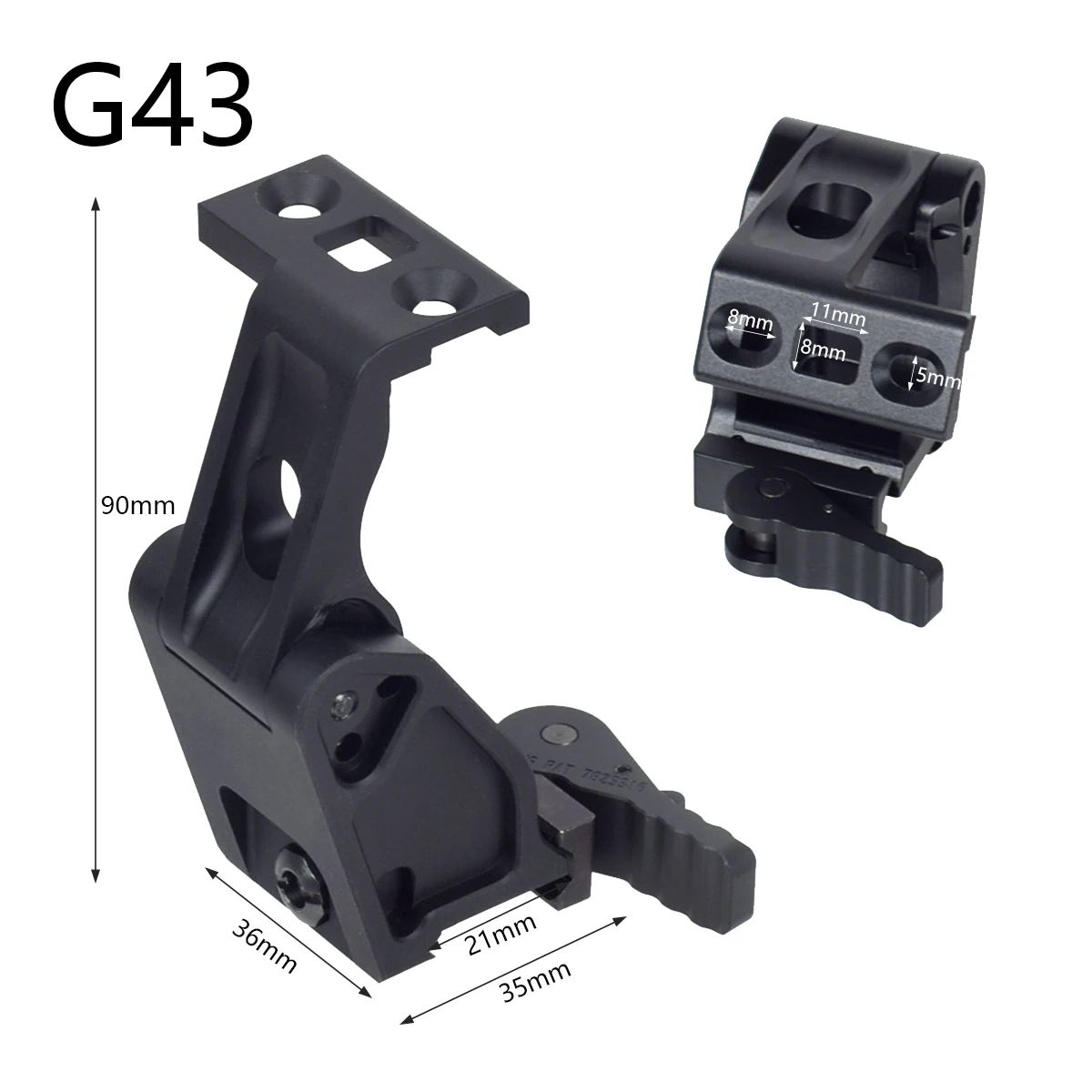 Unidad táctica óptica rápida soporte elevador para G43 G33 AP 3X 6X lupa Airsoft arma Rifle 558 holográfico punto rojo alcance caza - imagen 4