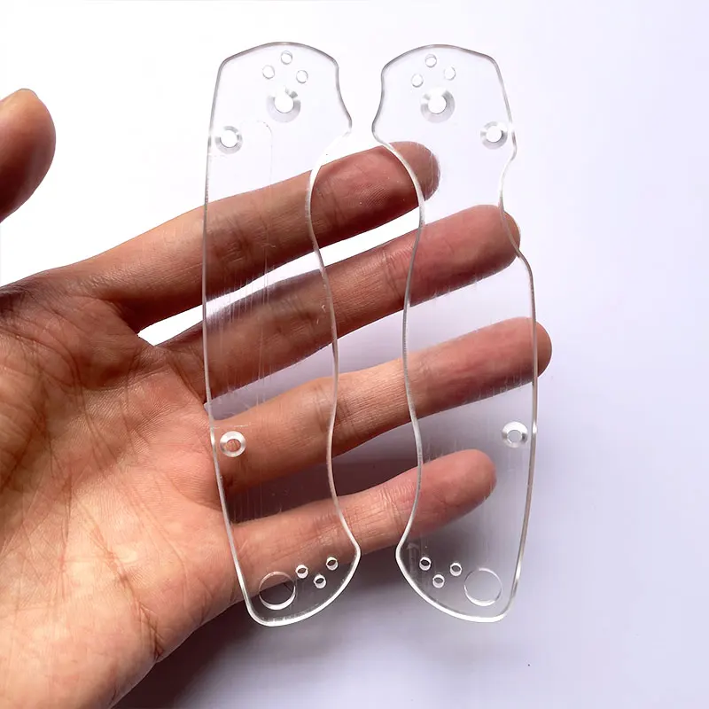 Parche de mango acrílico transparente Para 2 C81 MPCW2, Material de parche para cuchillo de araña, accesorios modificados DIY, 1 par - imagen 2