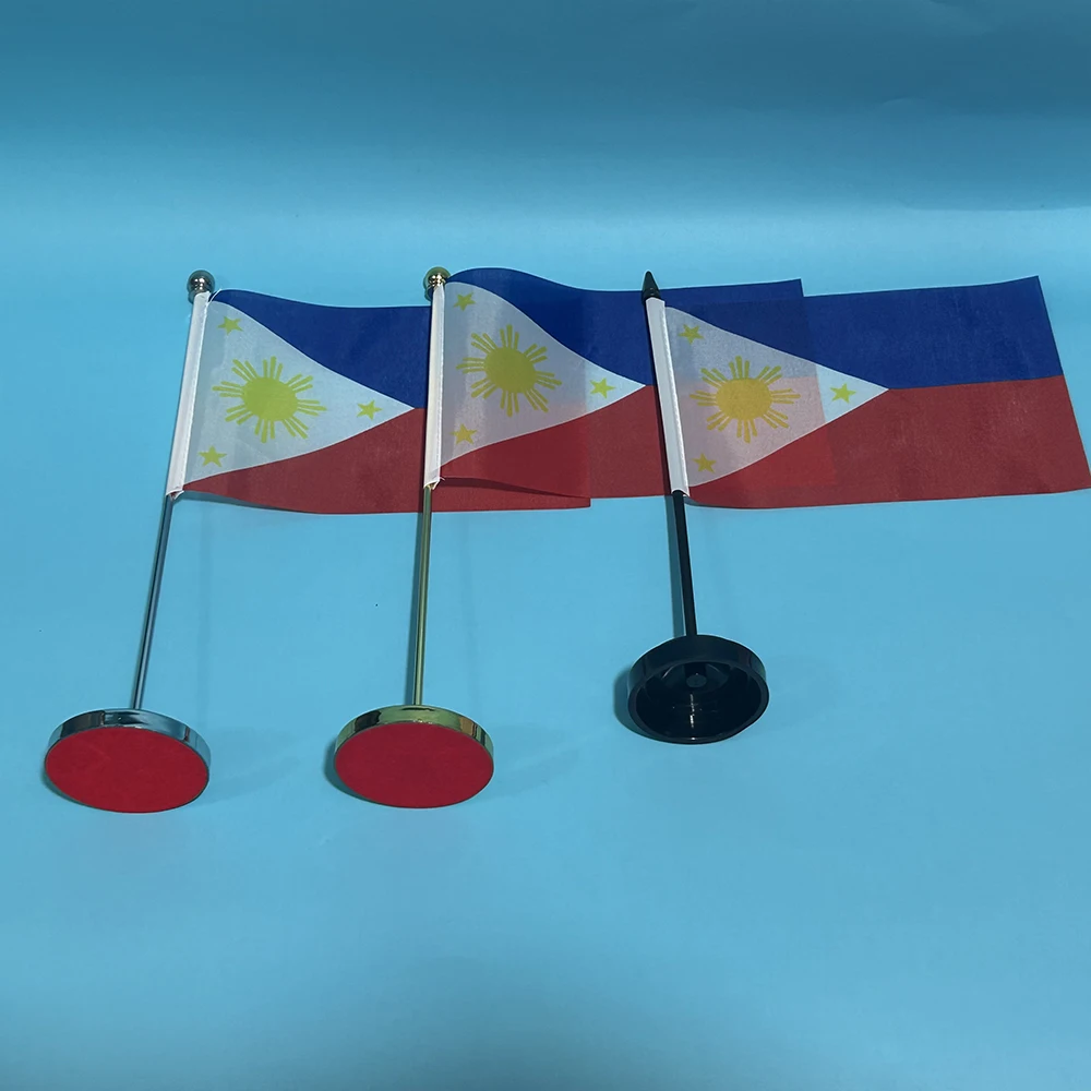 Bandera de la SKY, bandera de escritorio de oficina de Filipinas, 14x21cm, bandera nacional de Filipinas, pancarta de país, adornos de escritorio, banderas - imagen 2
