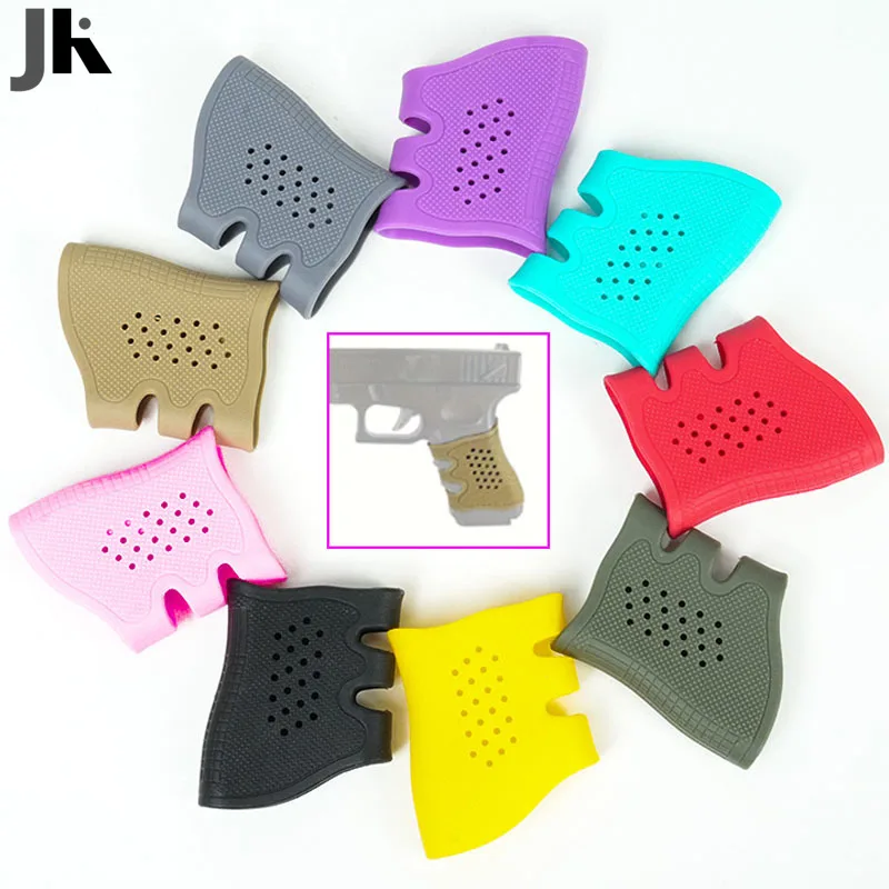 Mango de pistola de engranaje táctico, funda de goma para armas, mango de agarre para G17 G19 G34 G47, accesorios de guardamanos Airsoft, 2 uds. - imagen 3