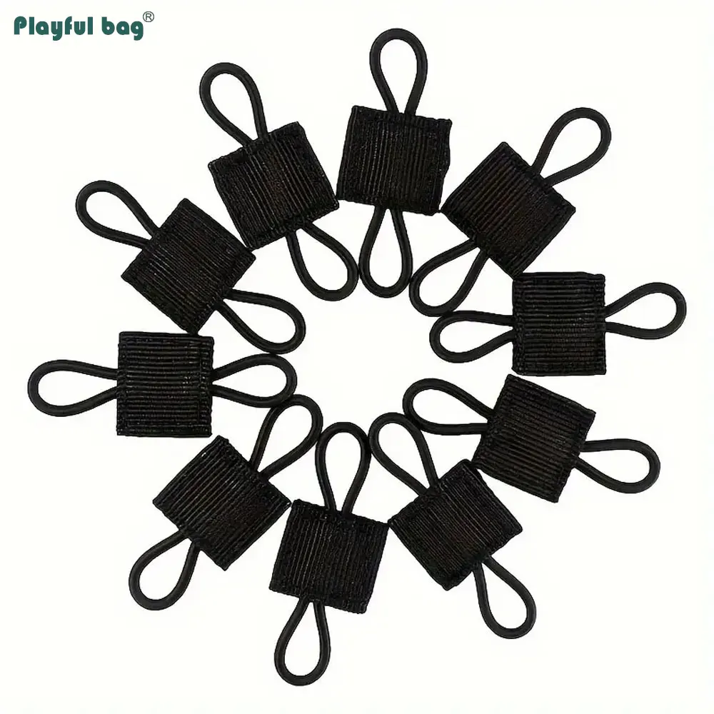 Herramienta de sistema Molle de 10 piezas, accesorio fijo, hebilla de mochila, chaleco táctico, piezas de bricolaje, hebilla de encuadernación elástica multiusos NA47 - imagen 4