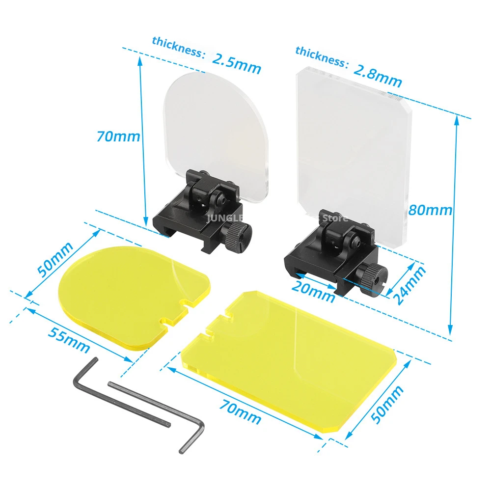 Protector de gafas de 20mm para Rifle, Protector de lente Airsoft, mira telescópica, aparejos tácticos para exteriores, gafas holográficas, accesorio de protección ocular - imagen 2