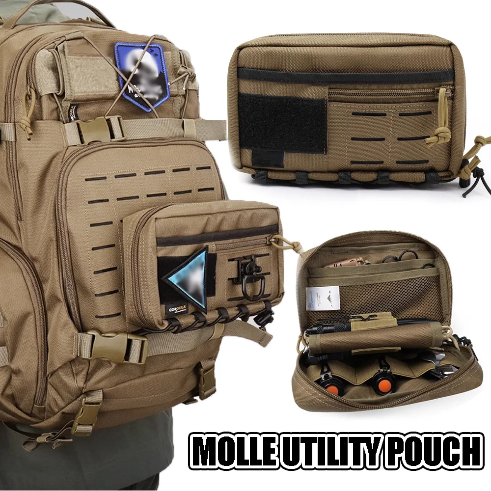 Bolsa táctica Molle utilitaria, Mini bolsa de herramientas EDC para aparejo de pecho, chaleco Airsoft, cinturón de batalla, accesorio, bolsa adicional para paquete