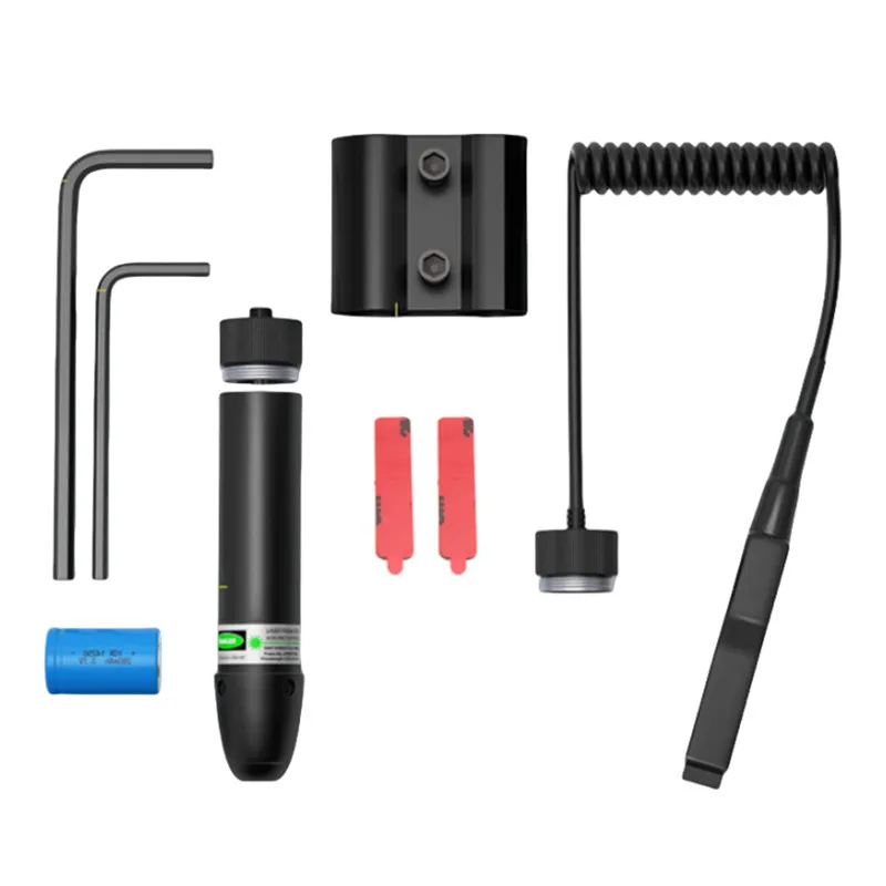 Mini mira láser táctica de punto rojo con batería recargable, interruptor remoto de mira láser de montaje en riel Picatinny de 11mm y 20mm