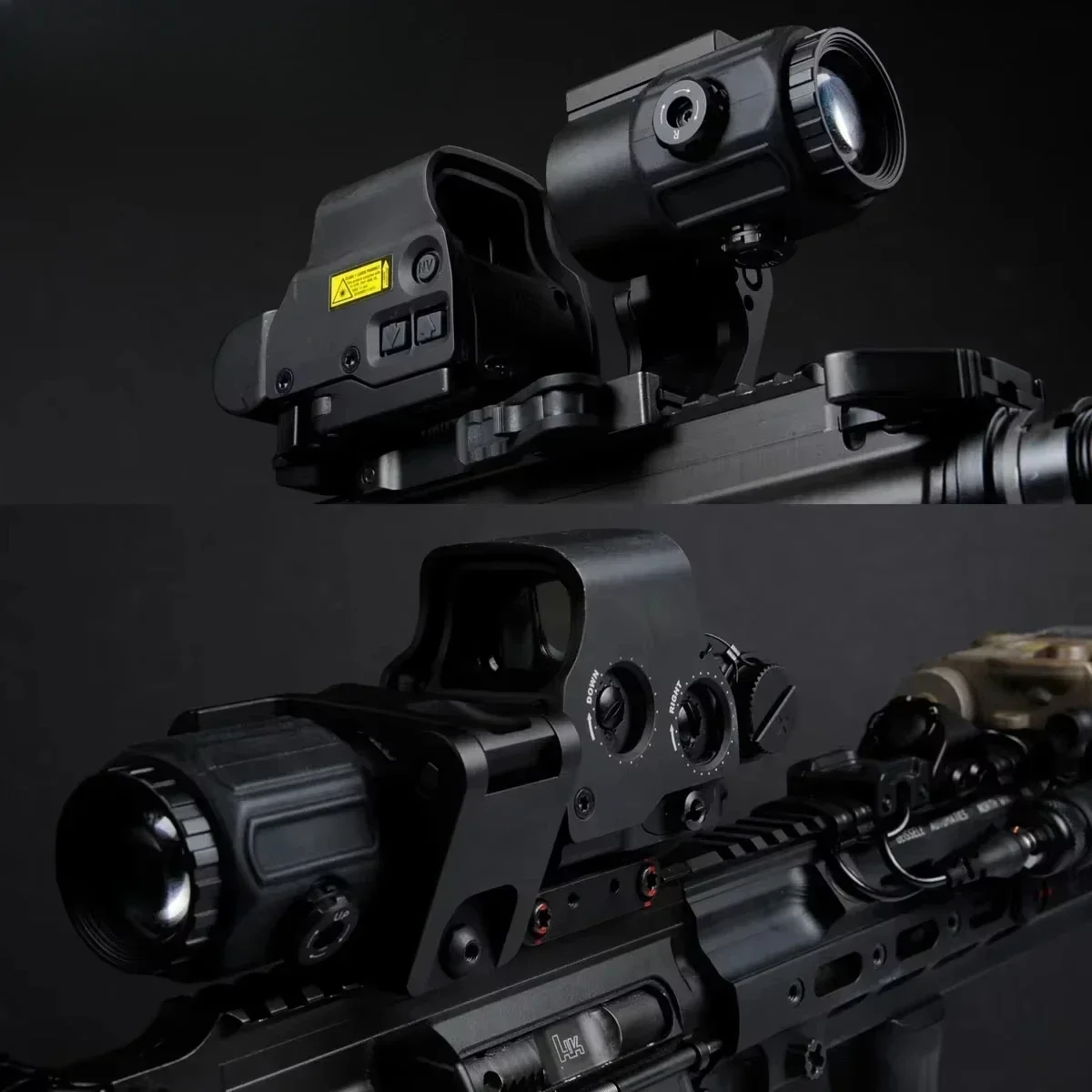 Lupa táctica 558 G43, mira holográfica con tapa lateral plegable, lupas G45 5X para mira telescópica réflex de caza 558 551 553 - imagen 4