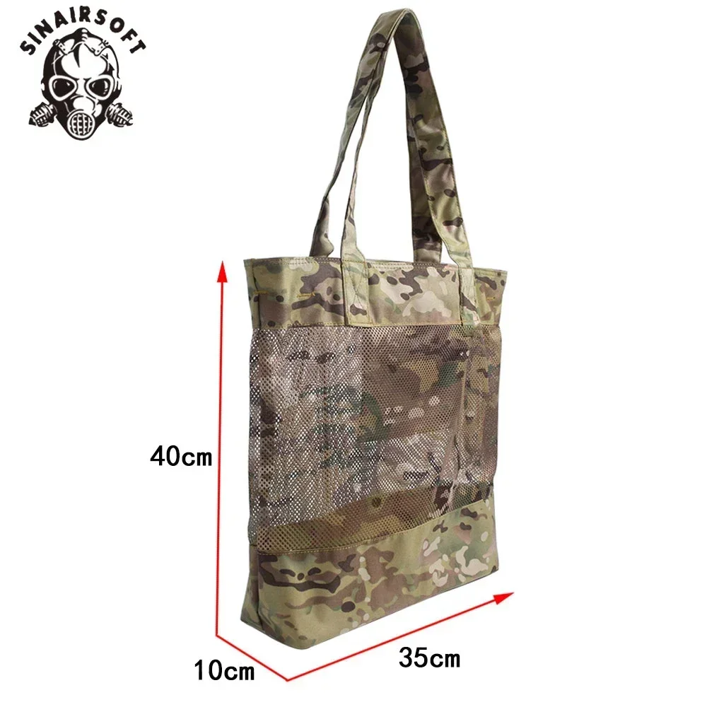 Bolsos de mano de gran capacidad de camuflaje con cremallera, bolsa de comestibles reutilizable, bolso de mano de nailon, bolsa de compras de hombro, bolsos para acampar y hacer senderismo - imagen 3