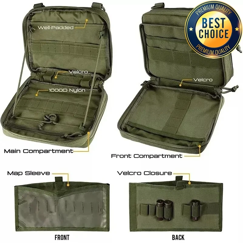 Kit de primeros auxilios táctico MOLLE, bolsa de almacenamiento portátil para exteriores, kit médico grande, kit multifunción para caza, Camping y senderismo - imagen 5