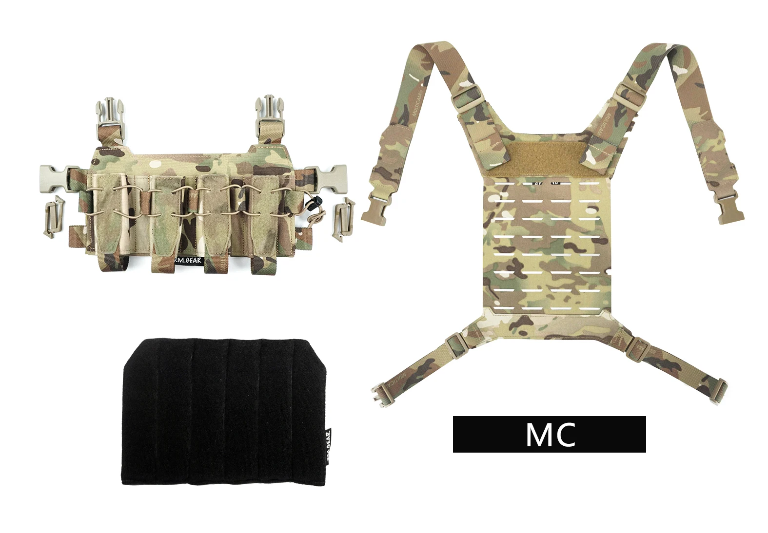 Pecho táctico colgante portátil SMG, equipo multifuncional para exteriores, juego de guerra, caza deportiva, hombres y mujeres