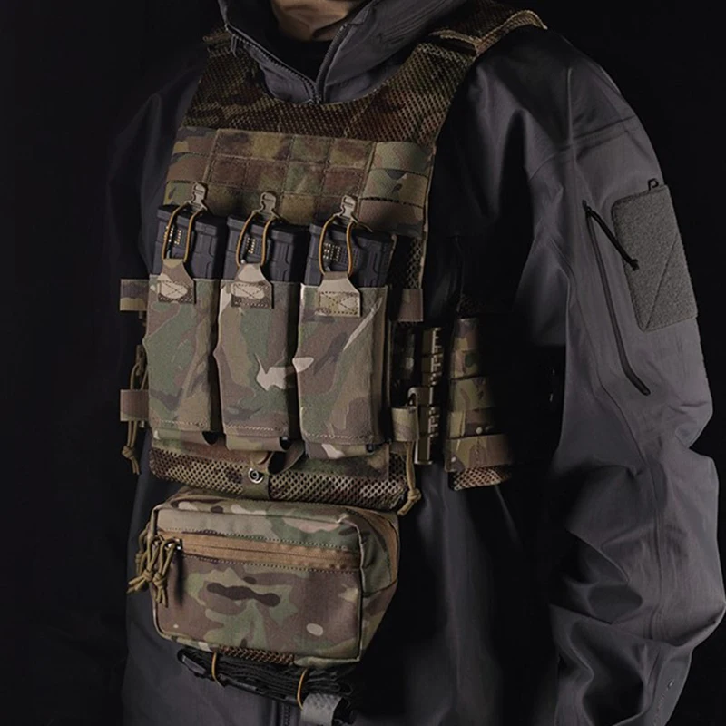 WOSPORT-Chaleco táctico de entrenamiento táctico compacto MOLLE, aparejo de caza para juegos al aire libre, equipo de utilería de película, portador multiusos de colores - imagen 5