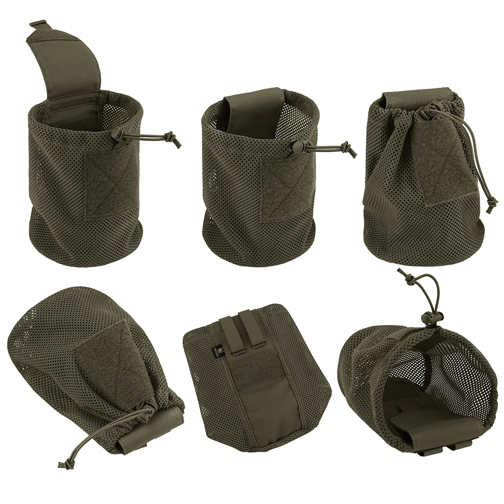 KRYDEX 500D Nylon táctico plegable enrolladas bolsa de malla MOLLE cinturón Drop Magazine bolsas herramienta utilidad paquete riñonera - imagen 3