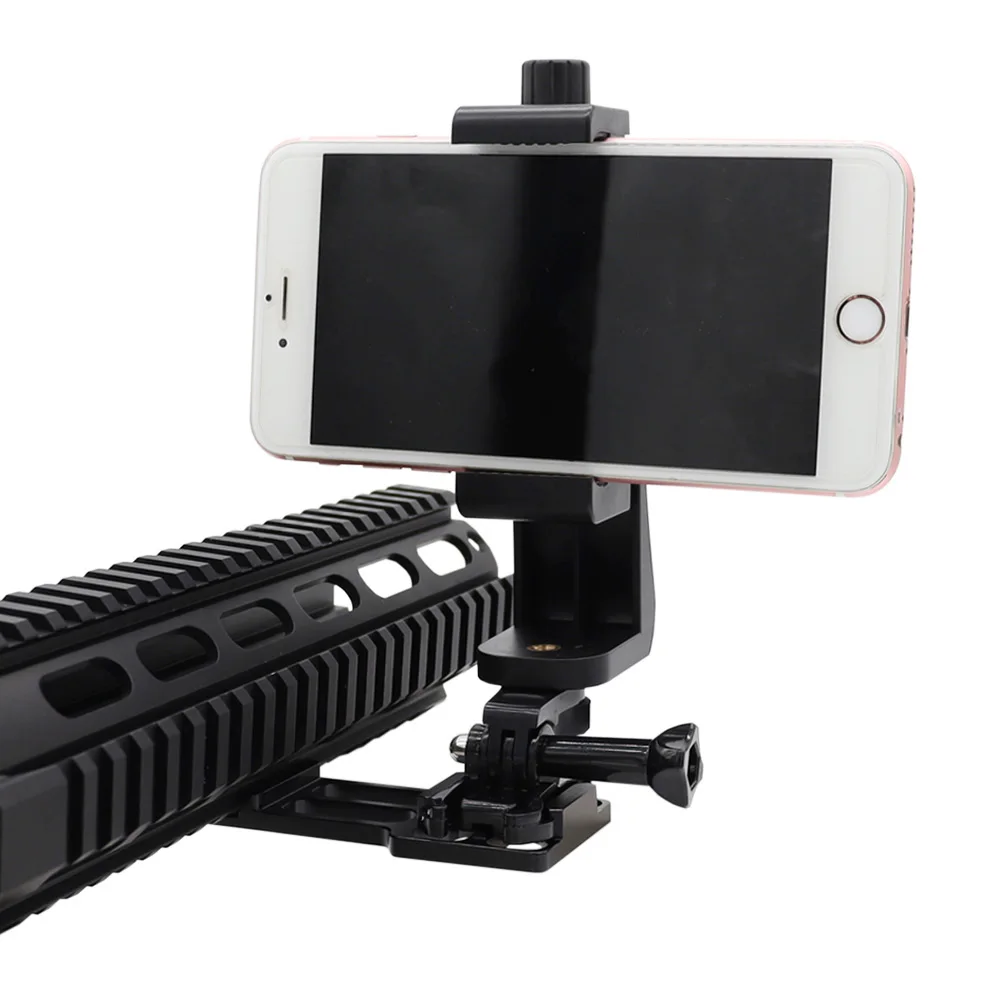 Pistola táctica VULPO Airsoft, soporte de cámara deportiva para teléfono Iphone, cámara deportiva Gopro, montaje en riel Picatinny, 20mm