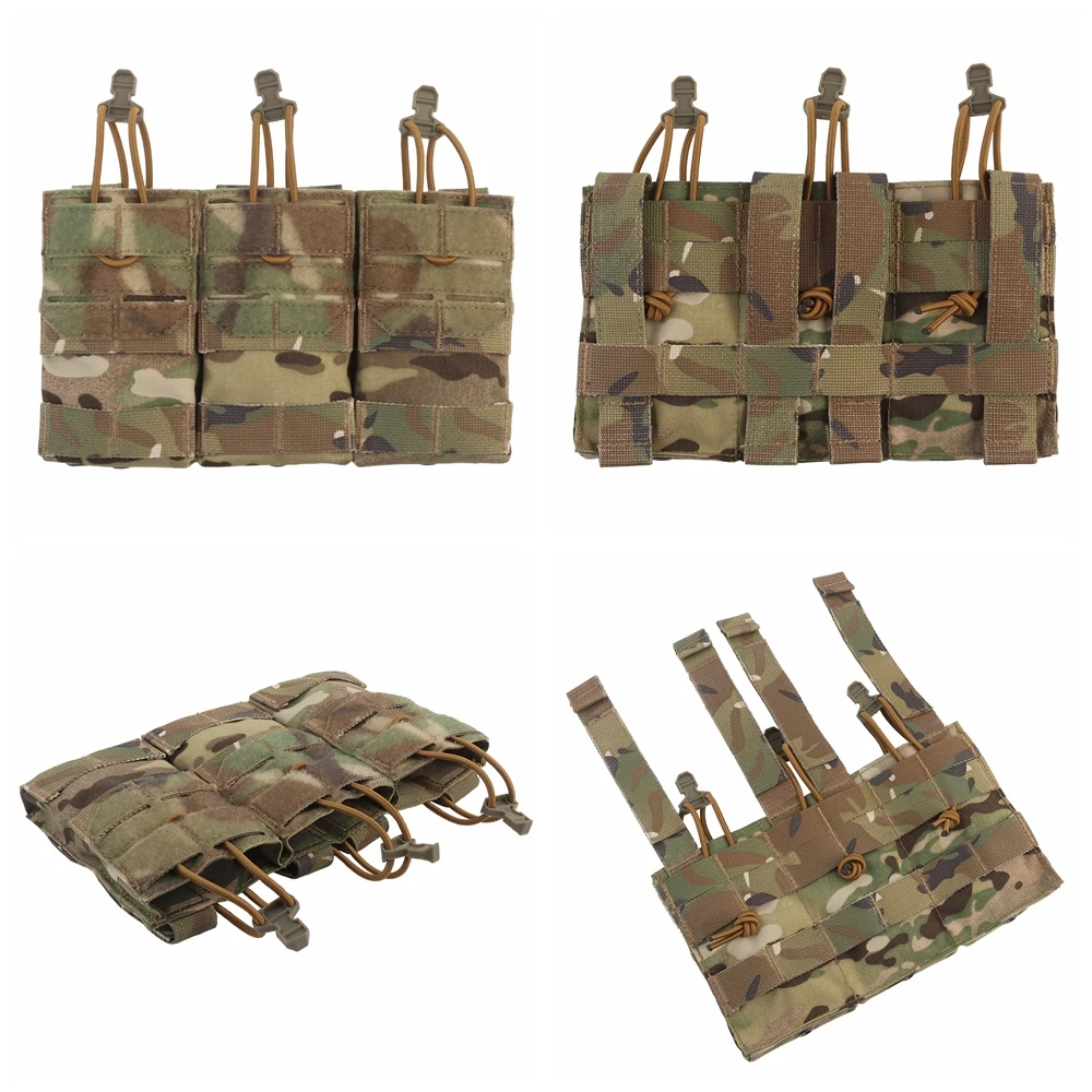 Bolsa táctica, bolsa Triple para revistas 5,56, riñonera de doble uso, bolsa colgante de almacenamiento Molle, paquete de tácticas de campo al aire libre - imagen 5