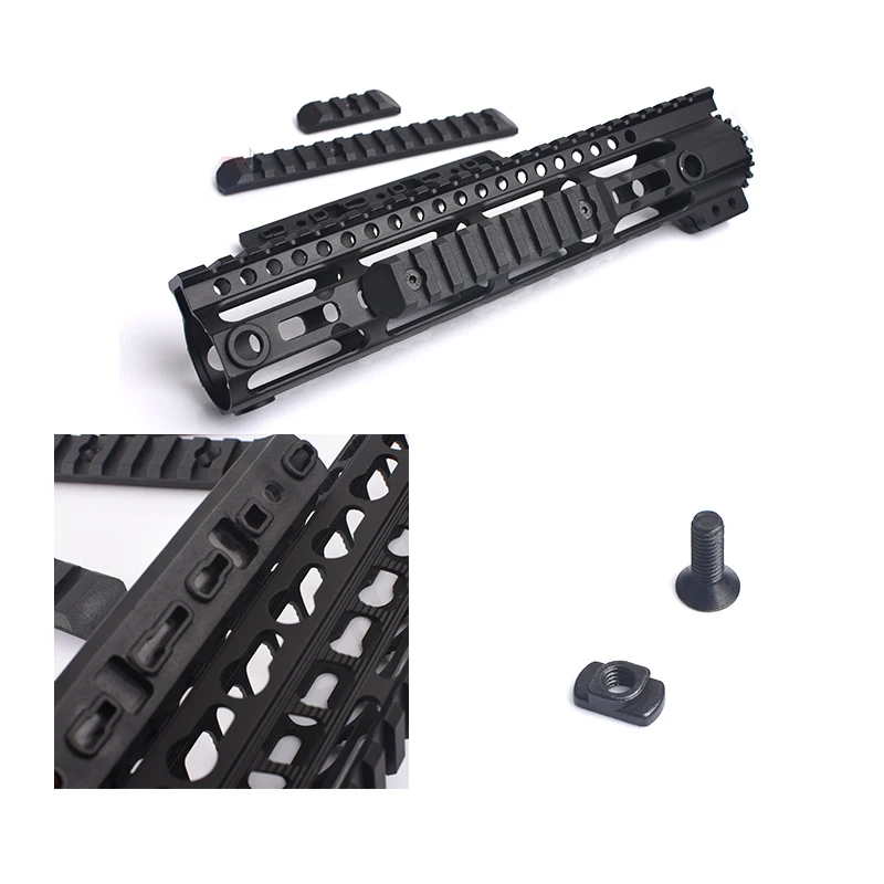 Juego de rieles Picatinny de plástico y nailon tacítico de 20mm para M-Lok Keymod, 4 Uds., accesorio de riel de polímero para pistola de juguete Airsoft Compatible con AR15 - imagen 3