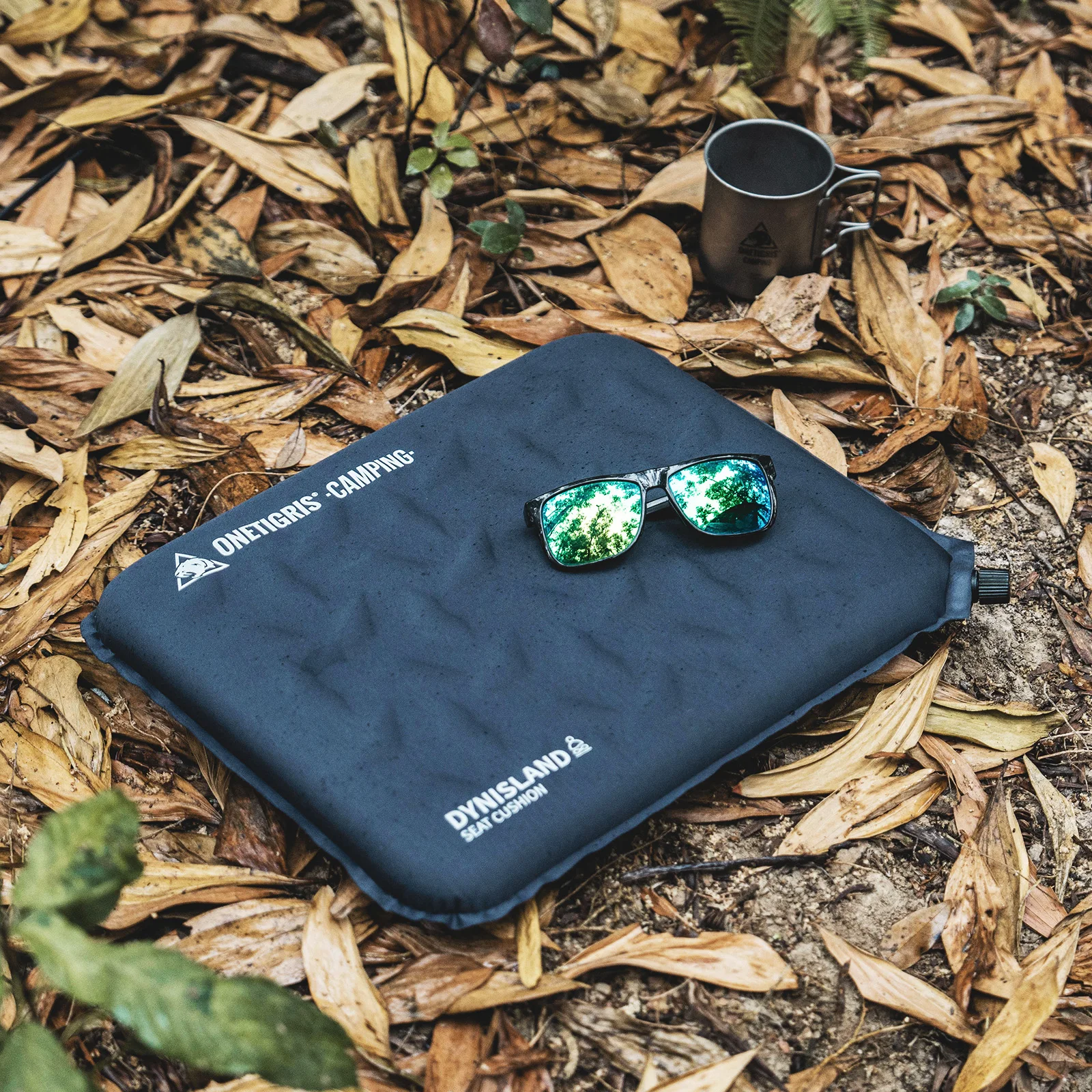 Cojín de asiento inflable OneTigris Dynisland, cojín de asiento de espuma viscoelástica autoinflable ligero para silla de Camping de estadio - imagen 5