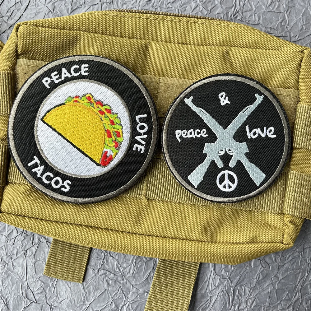 La Paz nunca fue una opción, parche táctico, parches de gancho y bucle, mochila Wappen, Accesorio militar bordado en la ropa