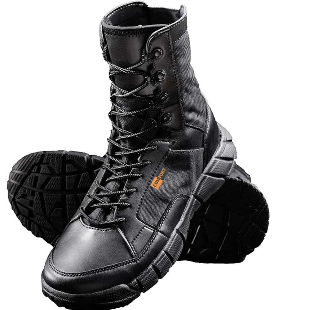 Zapatos tácticos ligeros para hombre, Botas de combate, entrenamiento con cordones, Botas impermeables para exteriores, zapatos transpirables para senderismo - imagen 3