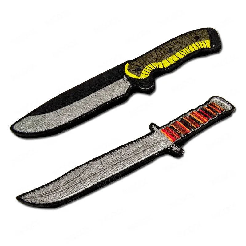 Parches de cuchillos bordados divertidos, animales Meme, gato, pato, perro, Ganso, Rana, Calavera, Parche de goma de PVC para gorra de ropa - imagen 3