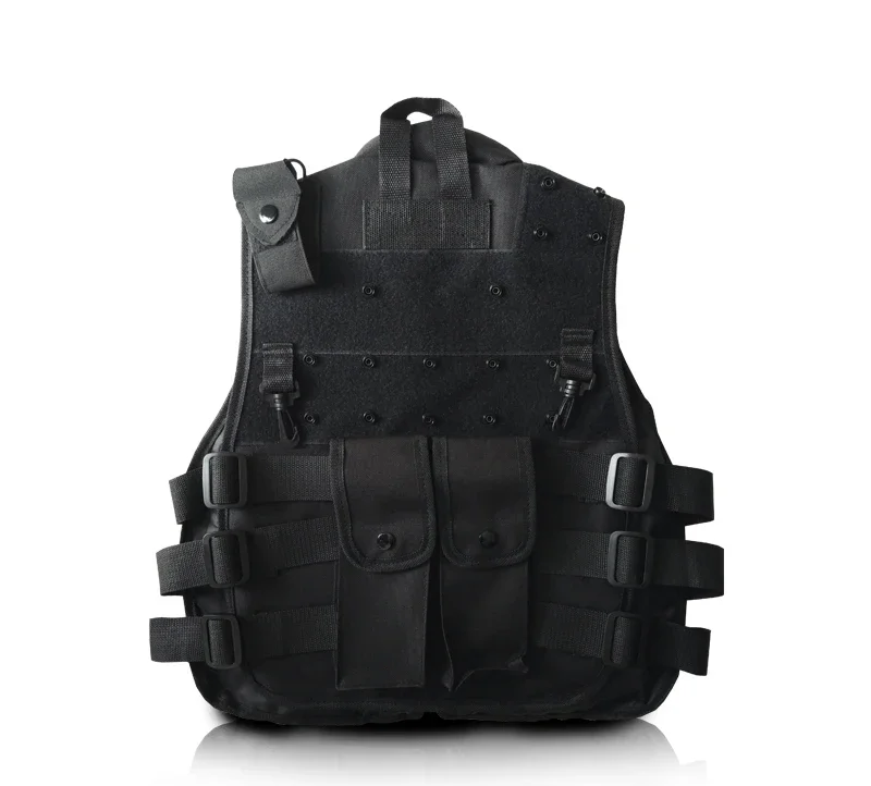 Chaleco táctico de nailon para niños, chaleco de seguridad para entrenamiento, protector, negro - imagen 3