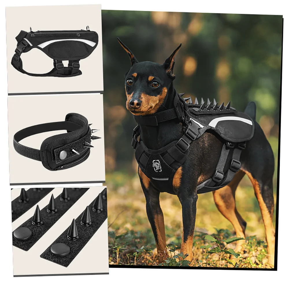 AQzxdc K9 Arnés para perros Correa táctica Estilo de chaleco para caminar al aire libre Perros pequeños y medianos - imagen 3