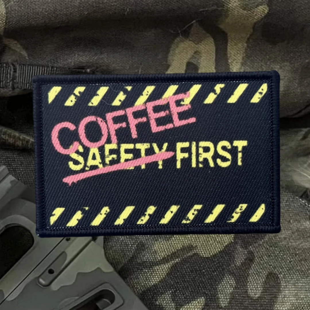 Parche de insignia de primer moral de café, brazalete táctico, parches de gancho y bucle impresos para ropa, mochila, accesorios, pegatinas - imagen 5
