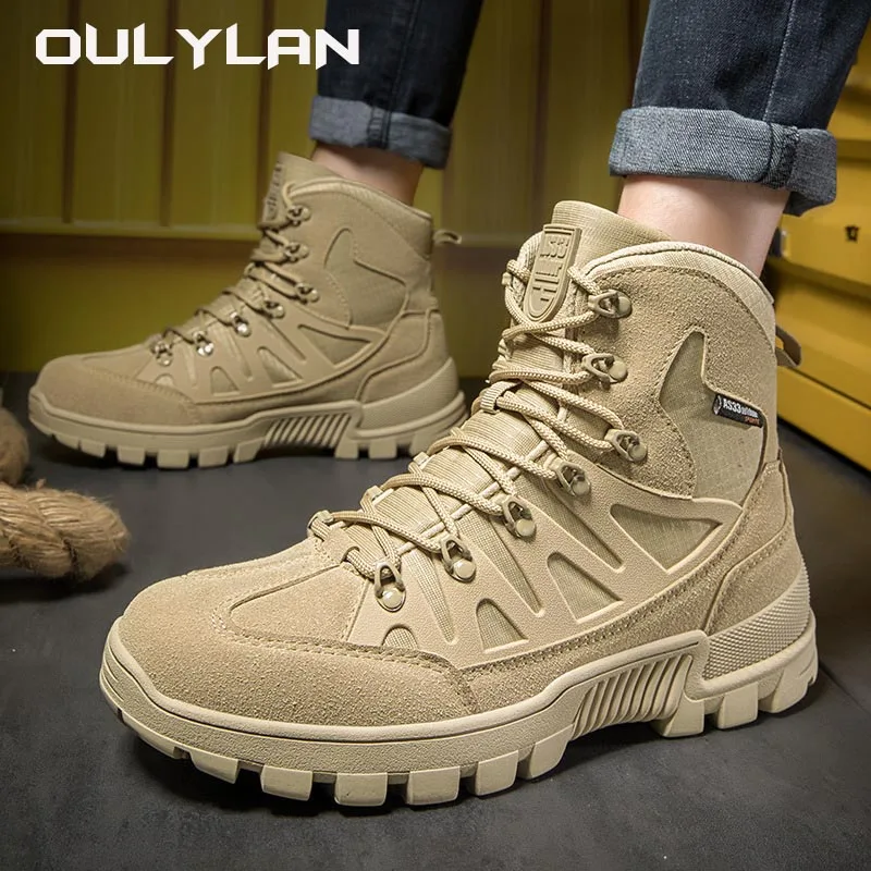 Botas tácticas militares para el desierto para hombre, botines de combate para entrenamiento de fuerza especial, deportivas del ejército, botas de trabajo, 2024 - imagen 2