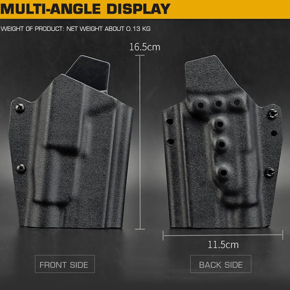 Kydex-funda táctica ligera para pistola, GLOCK9/40, 17-LENGTH, GLOCK17/19/19X/45, con linterna de TLR-1, soporte ajustable - imagen 4