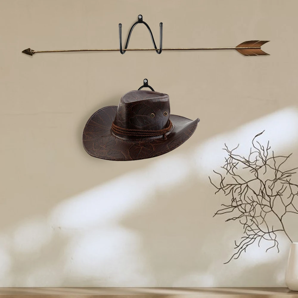 Estante de arco montado en la pared, estante de almacenamiento para armas, soporte de exhibición para espada/sombrero, soporte Universal de montaje en pared para equipo de tiro con arco y equipo deportivo - imagen 5