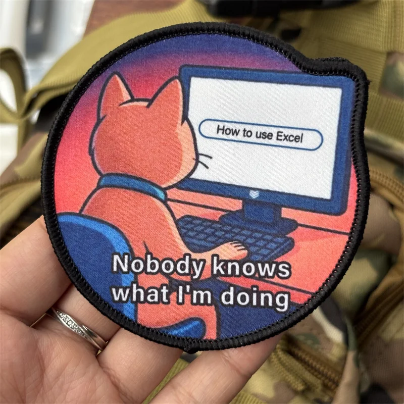 Parche impreso "Nobody Knows What I'm Doing", insignia de moral táctica, parches militares con gancho, pegatinas para ropa y mochila - imagen 4