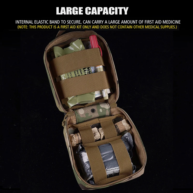 Botiquín de primeros auxilios táctico, bolsa de despliegue rápido, supervivencia, caza al aire libre, Camping, bolsa médica de seguridad MOLLE - imagen 5