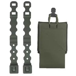 Bolsa táctica para revistas 5,56 7,62, Molle, pistola de caza, Rifle, bolsa elástica individual con soporte para Mag, equipo de transporte para revistas Airsoft de Paintball