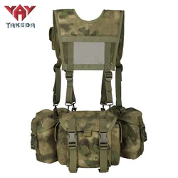 Chaleco con banda para el vientre con sistema YAKEDA MOLLE impermeable, resistente al desgaste, resistente a desgarros, ampliable y desmontable