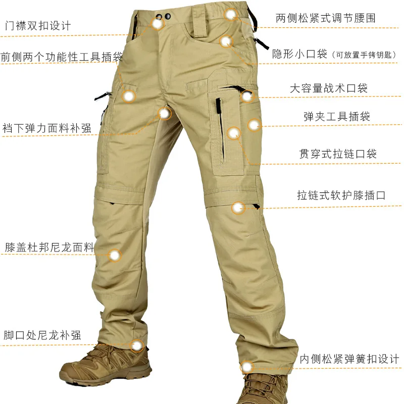 Pantalones tácticos para hombre, pantalón militar informal para exteriores, servicio especial, Camping, senderismo, entrenamiento, primavera y otoño, novedad - imagen 3