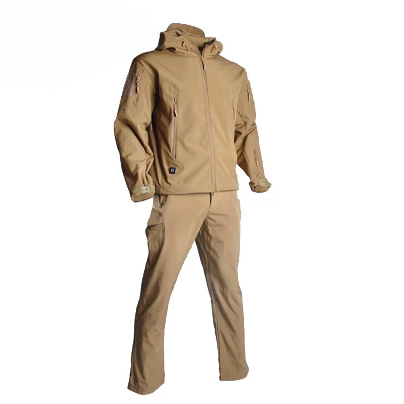 Chaqueta táctica militar de camuflaje para hombre, chaqueta de caza al aire libre, Camping, montañismo, TAD, carcasa suave, impermeable y cálida - imagen 2