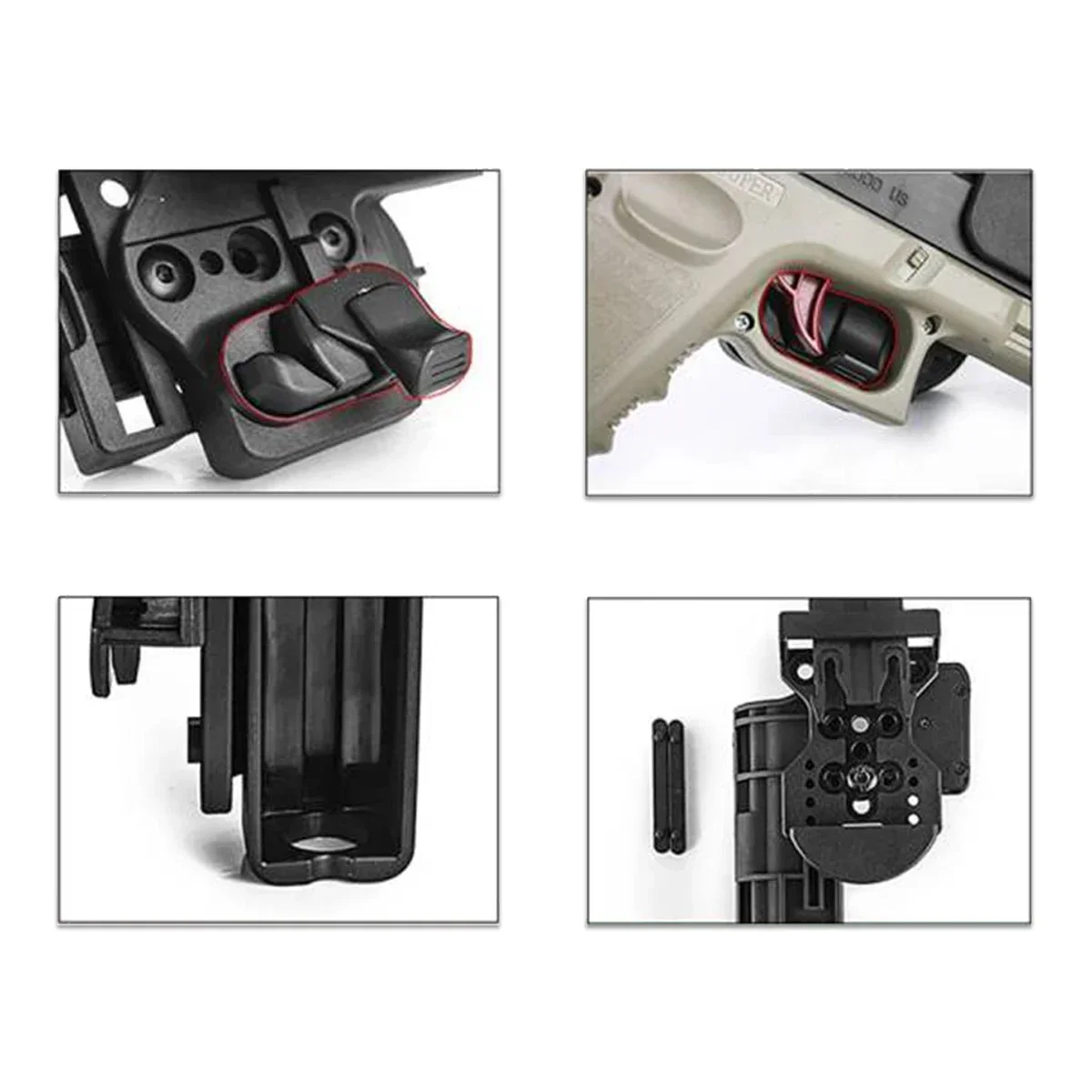 Funda táctica IPSC mano derecha nivel 3 llevar rápido OWB funda de pistola cinturón funda soporte de pistola para Airsoft G17 19 22 - imagen 5