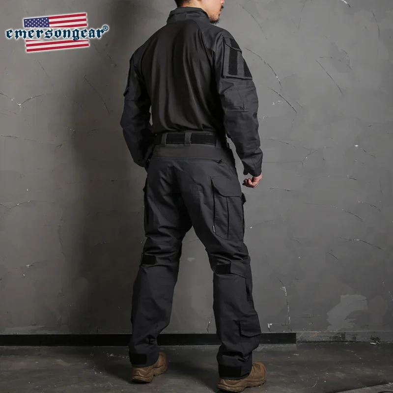 Emersongear-Conjunto de uniforme de combate G3, camisas tácticas para hombre, pantalones, trajes de entrenamiento, Tops, pantalones Cargo, Camping, caza, senderismo BK - imagen 2