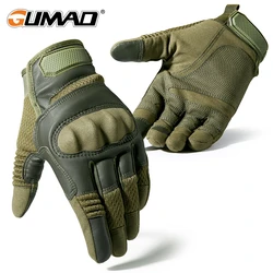 Guantes tácticos piel sintética con pantalla táctil