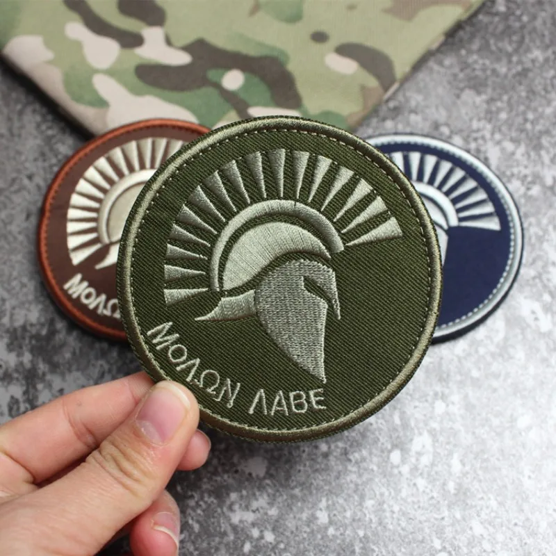 Spartan Tongsi bordado creativo militar ventilador moral brazalete mochila pegatina ropa gancho y bucle parche - imagen 4