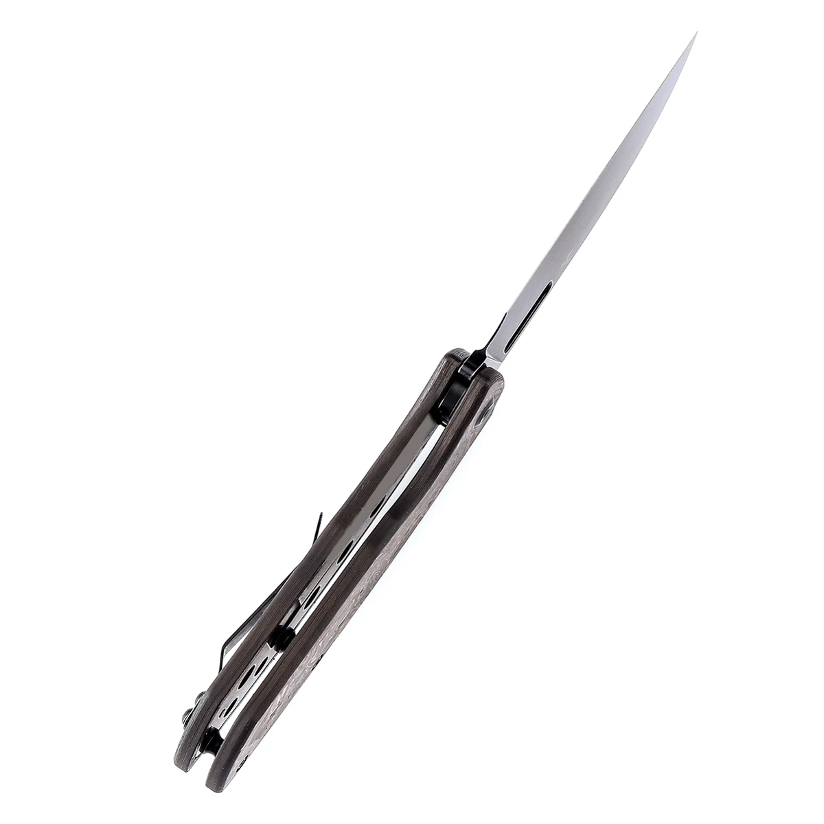 Kansept Convict cuchillo plegable EDC hoja damasco CPM-S35VN Micarta - imagen 4