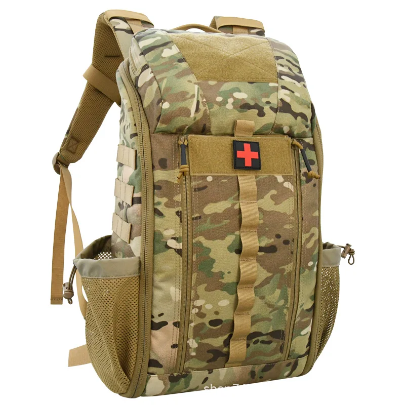Bolsa médica táctica para fanáticos militares, mochila de emergencia para montañismo de nailon 1000D, mochila de camuflaje multifuncional - imagen 5