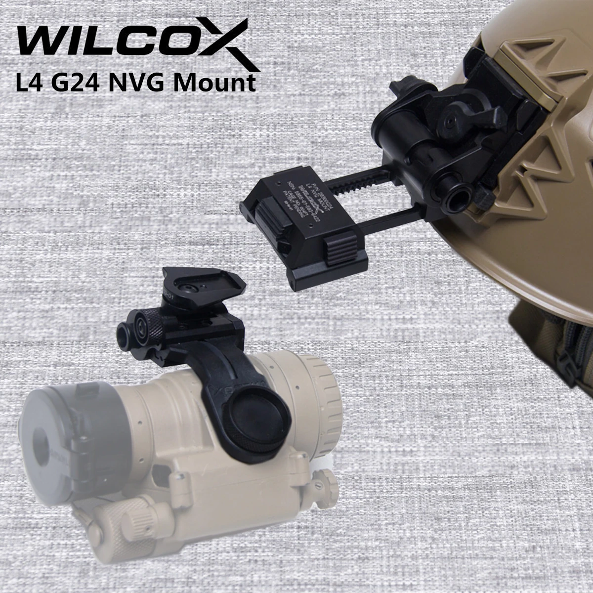WILCOX Metal L4 G24 L4G24 NVG soporte para casco de montaje para PVS15 PVS18 GPNVG18Gafas de visión nocturna J brazo Stent saltar rápido OPS - imagen 5