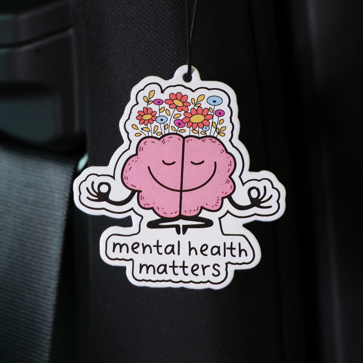 Ambientadores para coche de salud mental, tabletas de aromaterapia para coche, decoraciones colgantes para espejo retrovisor, accesorios para coche, colgantes interiores - imagen 2