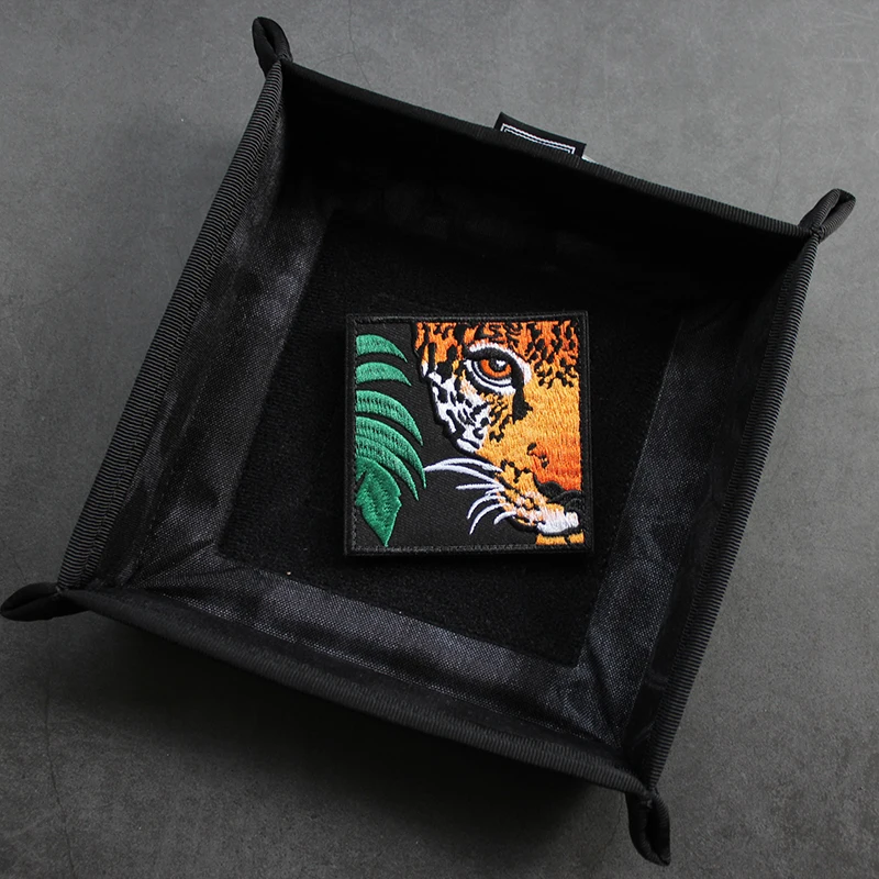 Accesorios para bolsa al aire libre, insignia de tigre de la selva, brazalete colorido completamente bordado, ropa de moral, parche para chaqueta de mochila con gancho y bucle - imagen 3