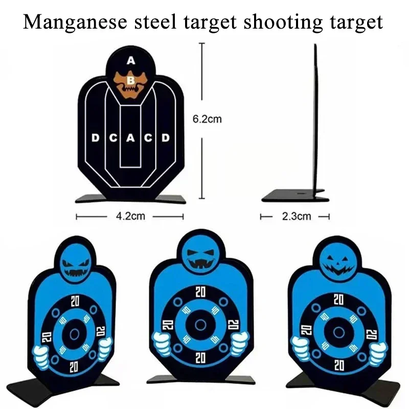Objetivo de acero para entrenamiento de caza al aire libre, pistola de balas blandas, Airsoft, accesorios tácticos de Paintball, juego de tirachinas