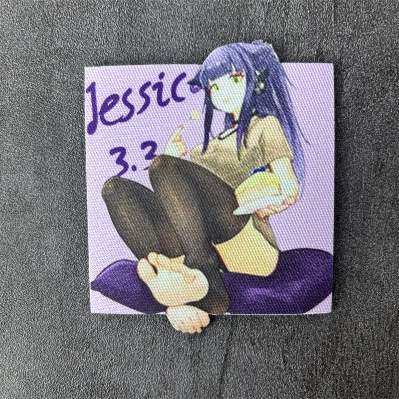 Parche táctico con estampado de Chica de Anime para ropa, insignia de moral militar, parches con gancho, mochila, brazalete, pegatina - imagen 5