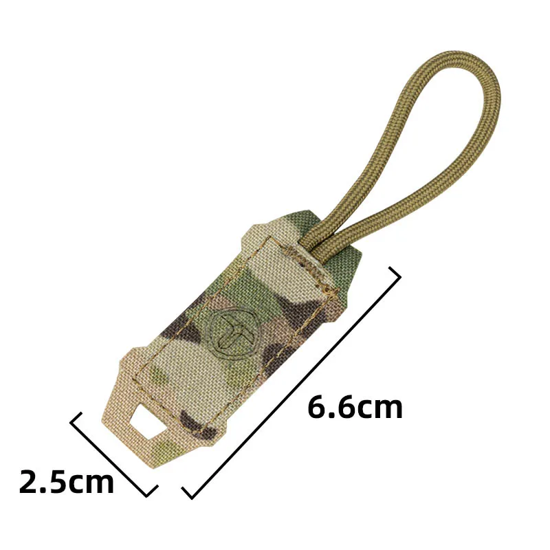 Bolsa táctica con mango de gancho, accesorios para mochila de caza MOLLE rápida, cabeza con cordón de bloqueo con cremallera, 1 Uds.